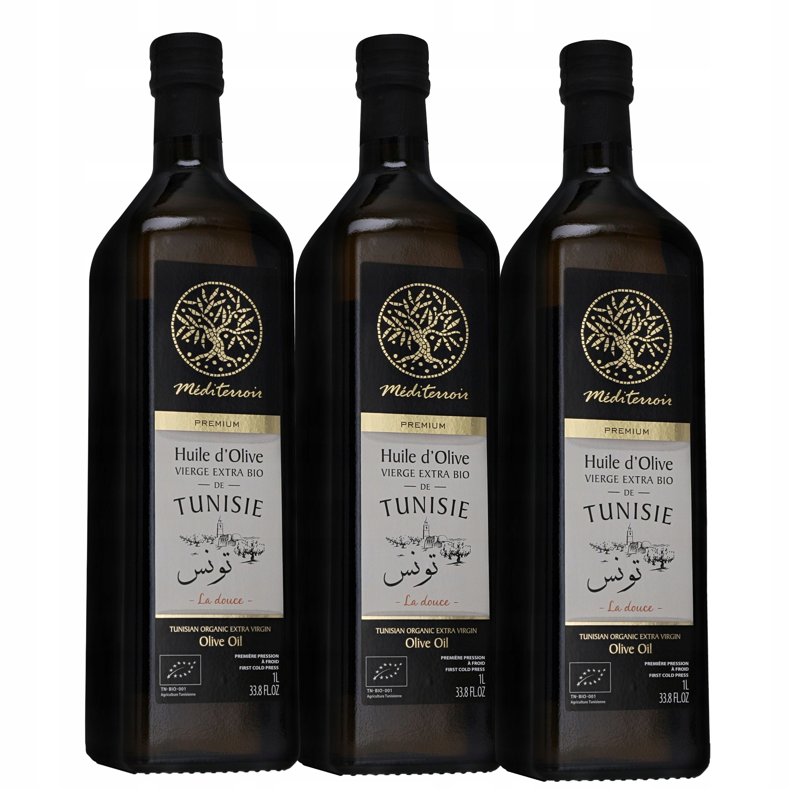 Zestaw 3szt x 1L Bio Oliwa extra virgin z Tunezji Zbiór 2025/2026 (łagodna)