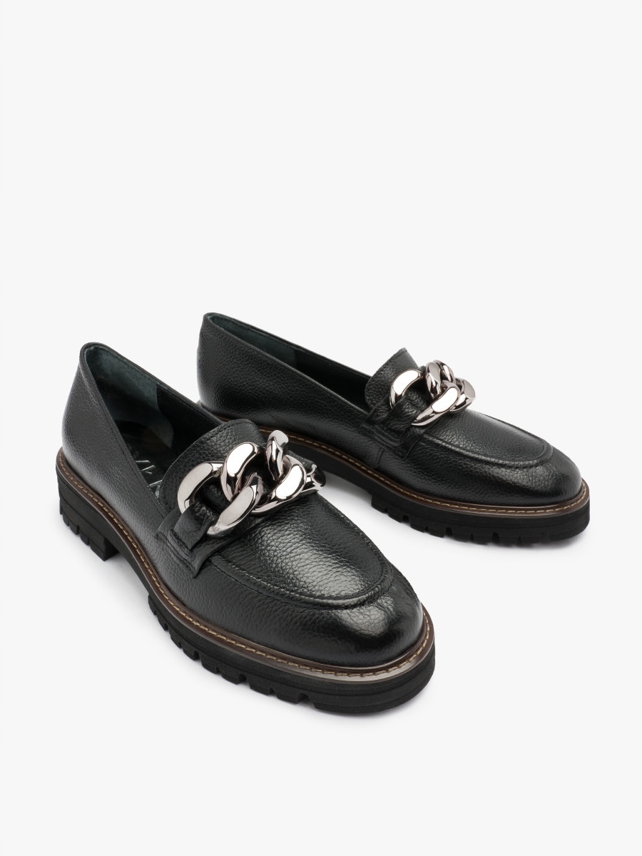 Ryłko E2R17___ _9SC czarne mokasyny z łańcuchem 40 Kod producenta E2R17___ _9SC