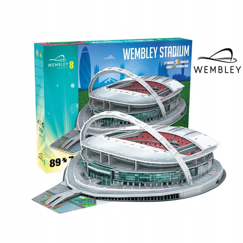 Stadion Piłkarski Wembley Puzzle 3D 89 Elementów Model Klubowy Piłka Nożna