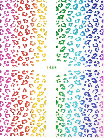 Naklejki samoprzylepne do paznokci 1343 MULTIKOLOR