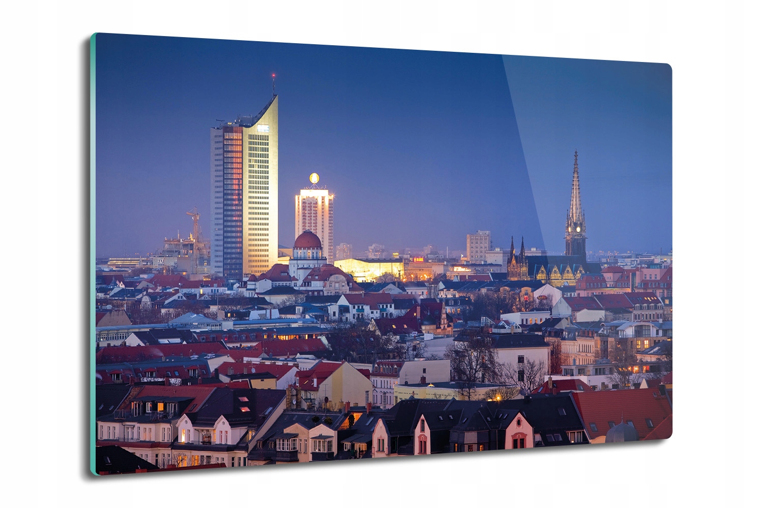 skleněná deska podložka Německo noc město 80x52
