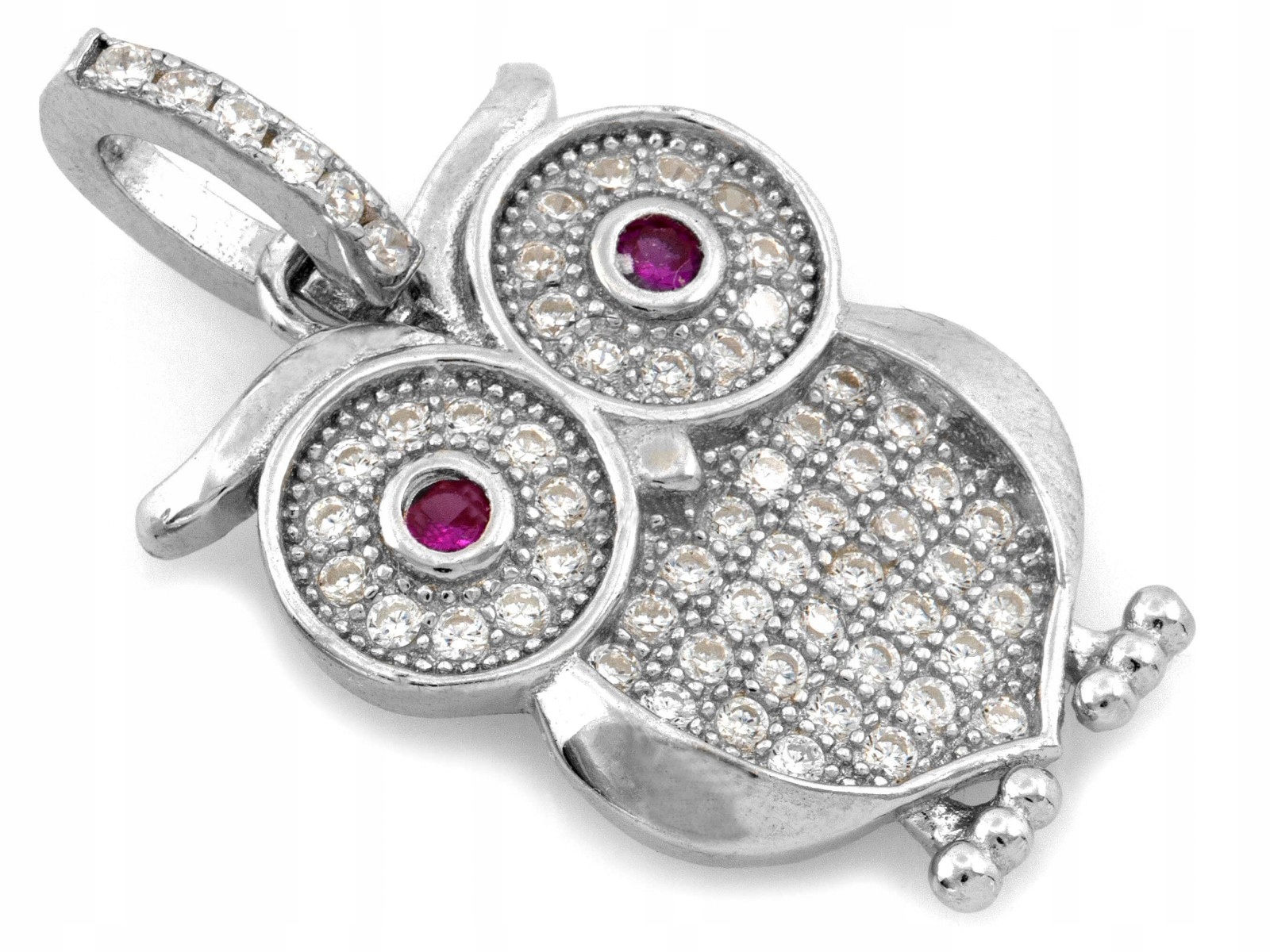 Dámský přívěsek ze stříbra 925 beads sova se zirkony pro náramky