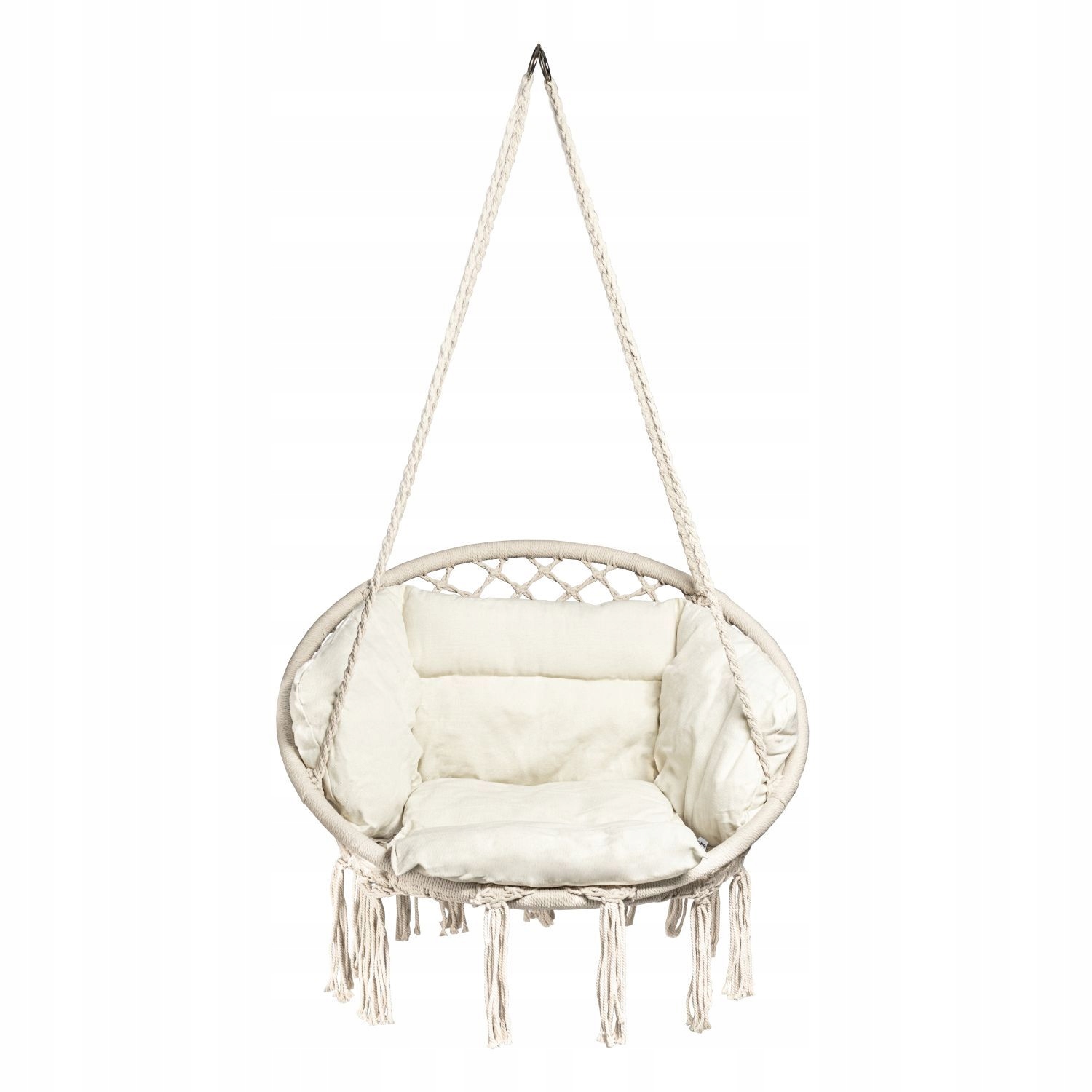 Ažúrová záhradná hojdačka, závesné kreslo s vankúšom, bocianie hniezdo 150 kg