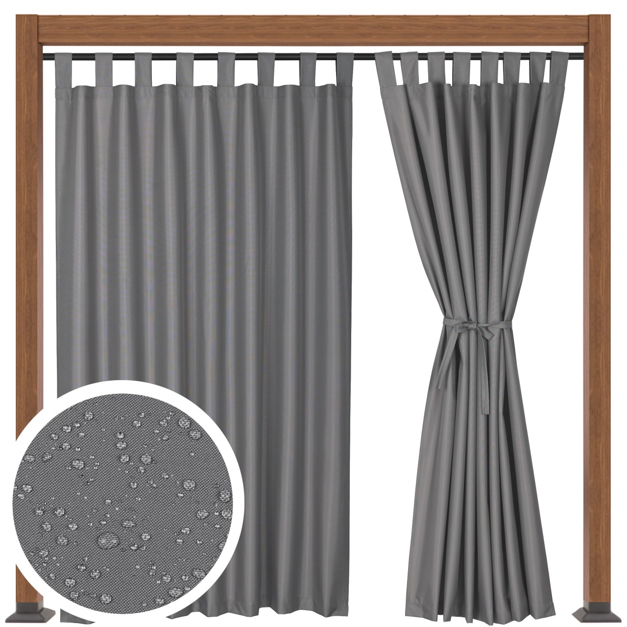 Zasłona Tarasowa Ogrodowa Zasłony Tarasowe Ogrodowe R 155x280 szara