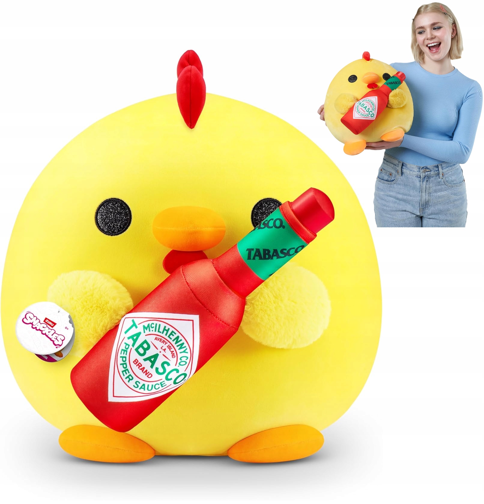 Snackles Size 35 cm, kurczak (Tabasco) od Zuru Cuddly Squishy Comfort