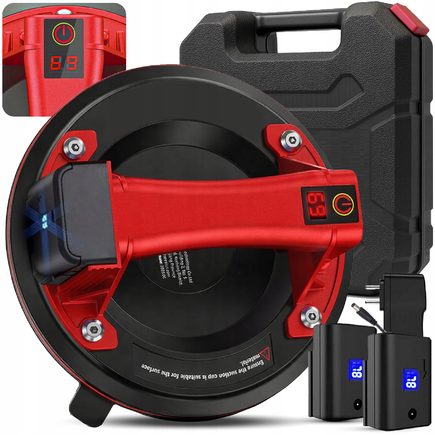 Przyssawka do płytek szyb Próżniowa elektryczna Akumulatorowa Automatyczna