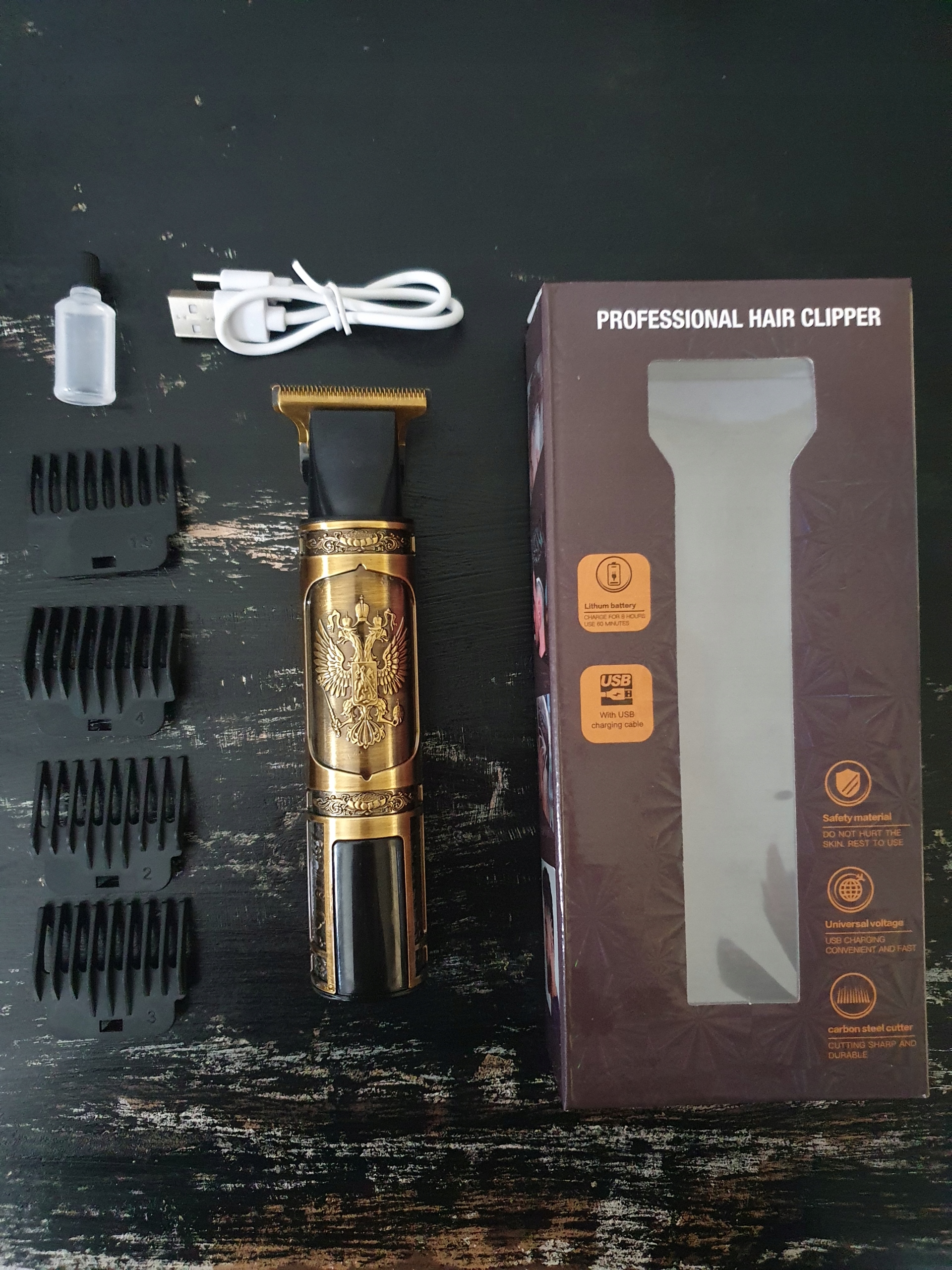 Bezprzewodowa Maszynka Trymer Do Strzyżenia Golenia Włosów Brody USB-C Marka bez marki