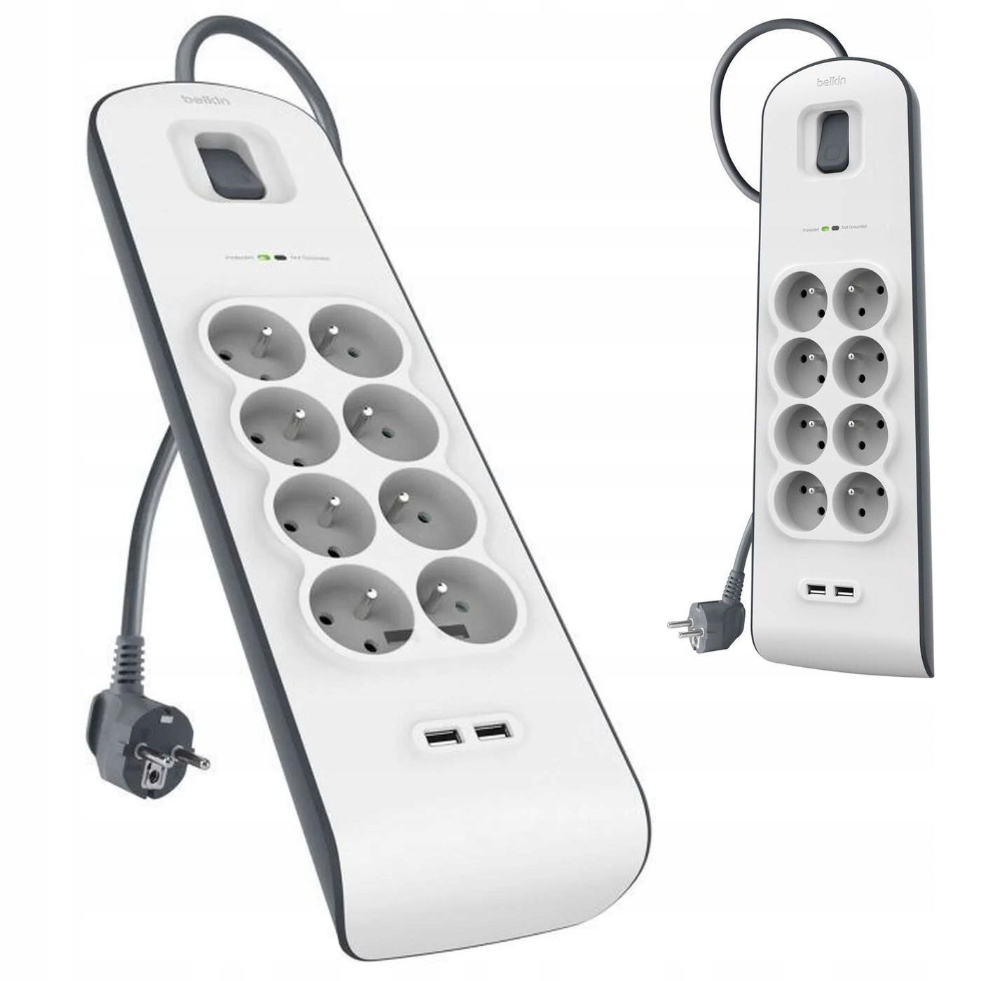 Zásuvková Lišta Belkin BSV804CA2M Prodlužovací Kabel 8 Zásuvek 2 Usb Zásuvky