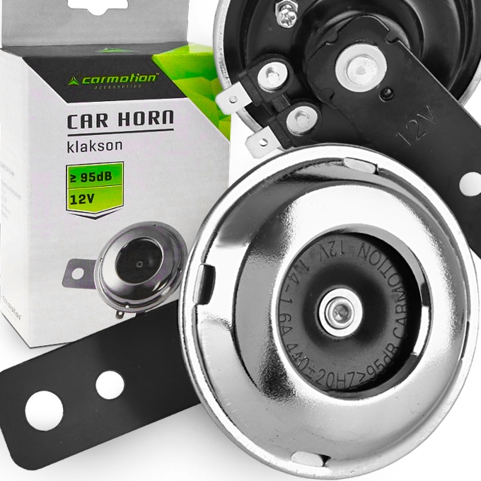 KLAKSON 12V SYGNAŁ DŹWIĘKOWY SYRENA GŁOŚNY SOLIDNY METALOWY ZAMIENNIK ORYG