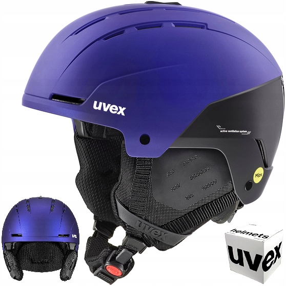 Lyžařská a snowboardová přilba Uvex Stance Mips 51-55 cm purple bash černá