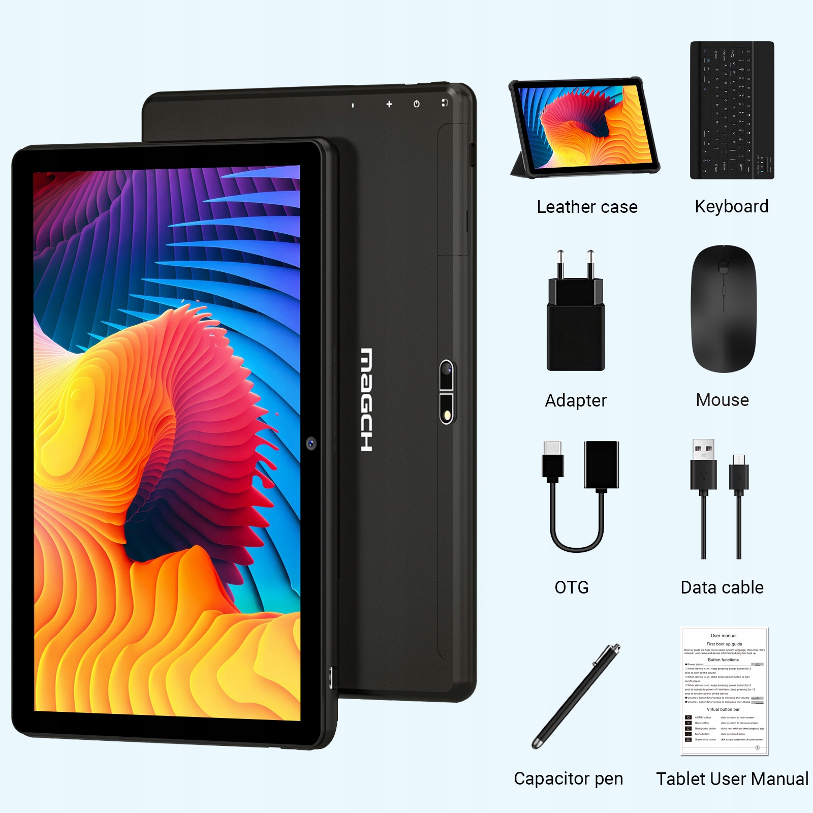 MAGCH Tablet 10.1" 128GB ROM 19(8+11)GB RAM android 13.0 WIFI- czarny Model procesora 3326S