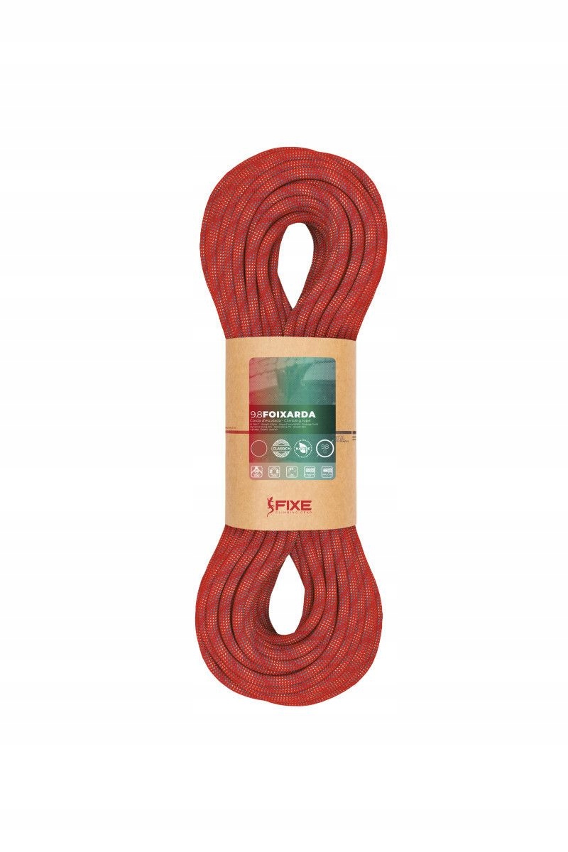 Dynamické lano Fixe Climbing Foixarda 9.8 MM Nature 60M Red