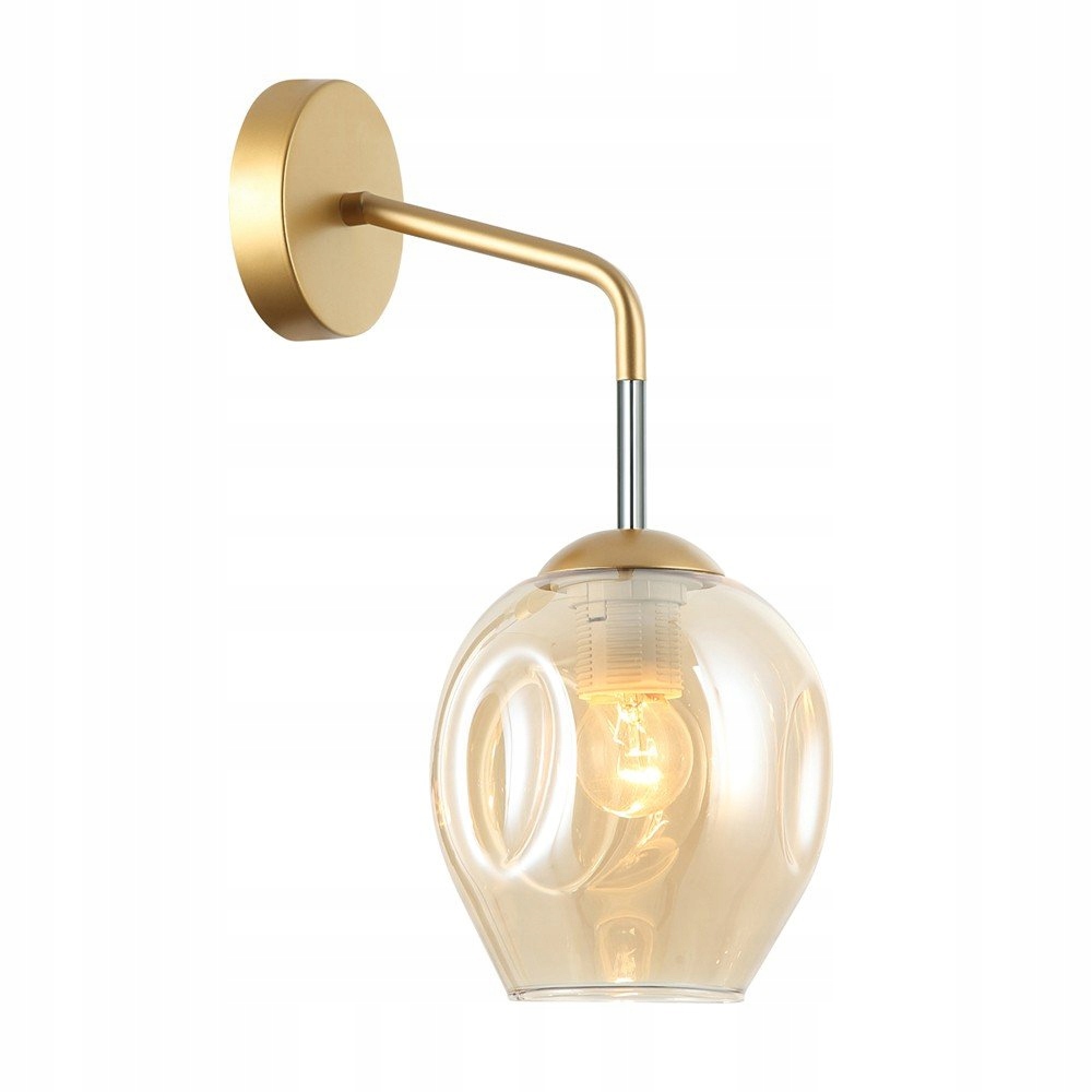 Zlatá nástěnná lampa Borgo WL-30843-1 Gd+amb Italux
