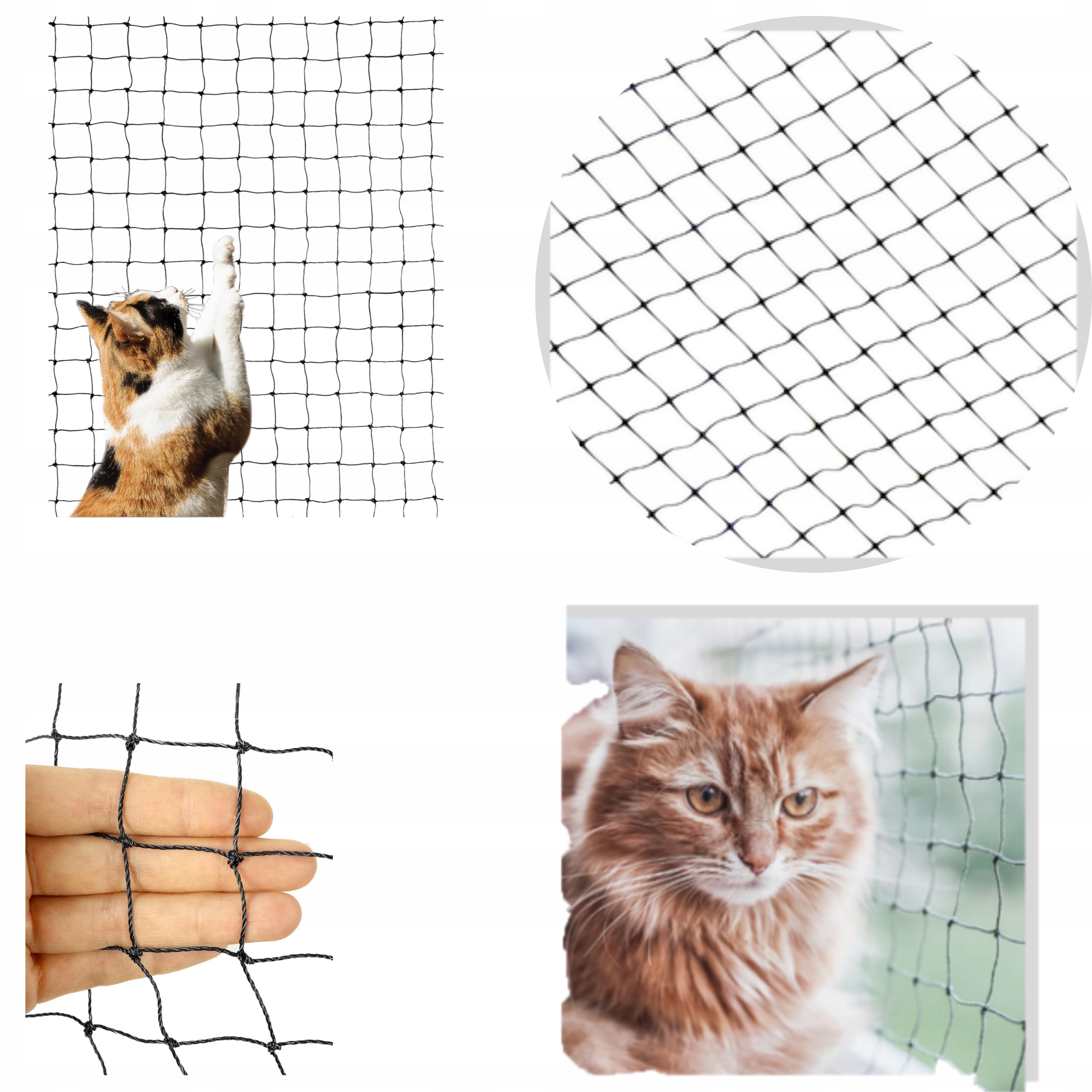 Levně Balkonová Ochranná Síť Pro Kočky Psa Ptáků 8x3M Vyztužená