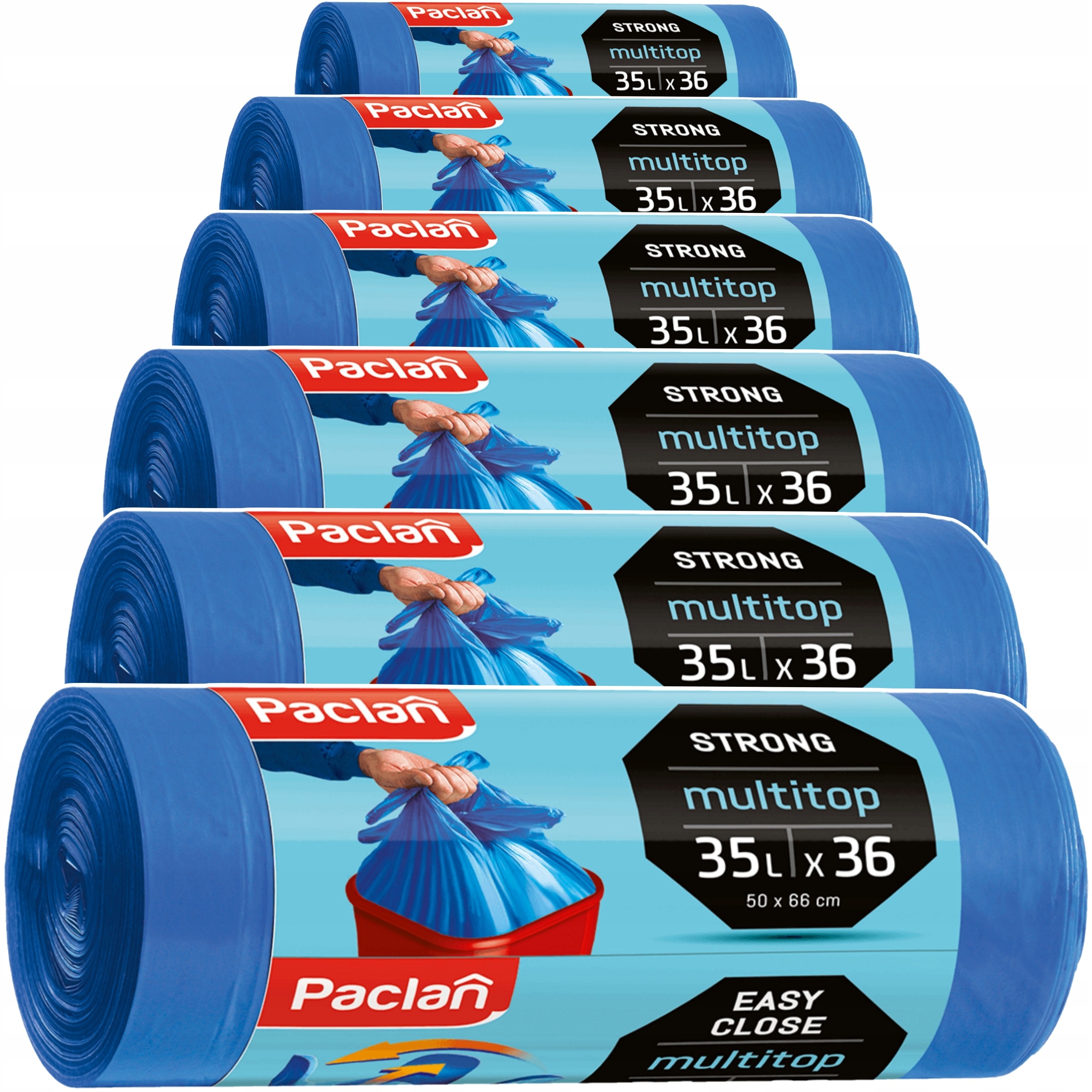 

Worki Na Smieci Multitop 35L 216 szt Paclan 6rolek