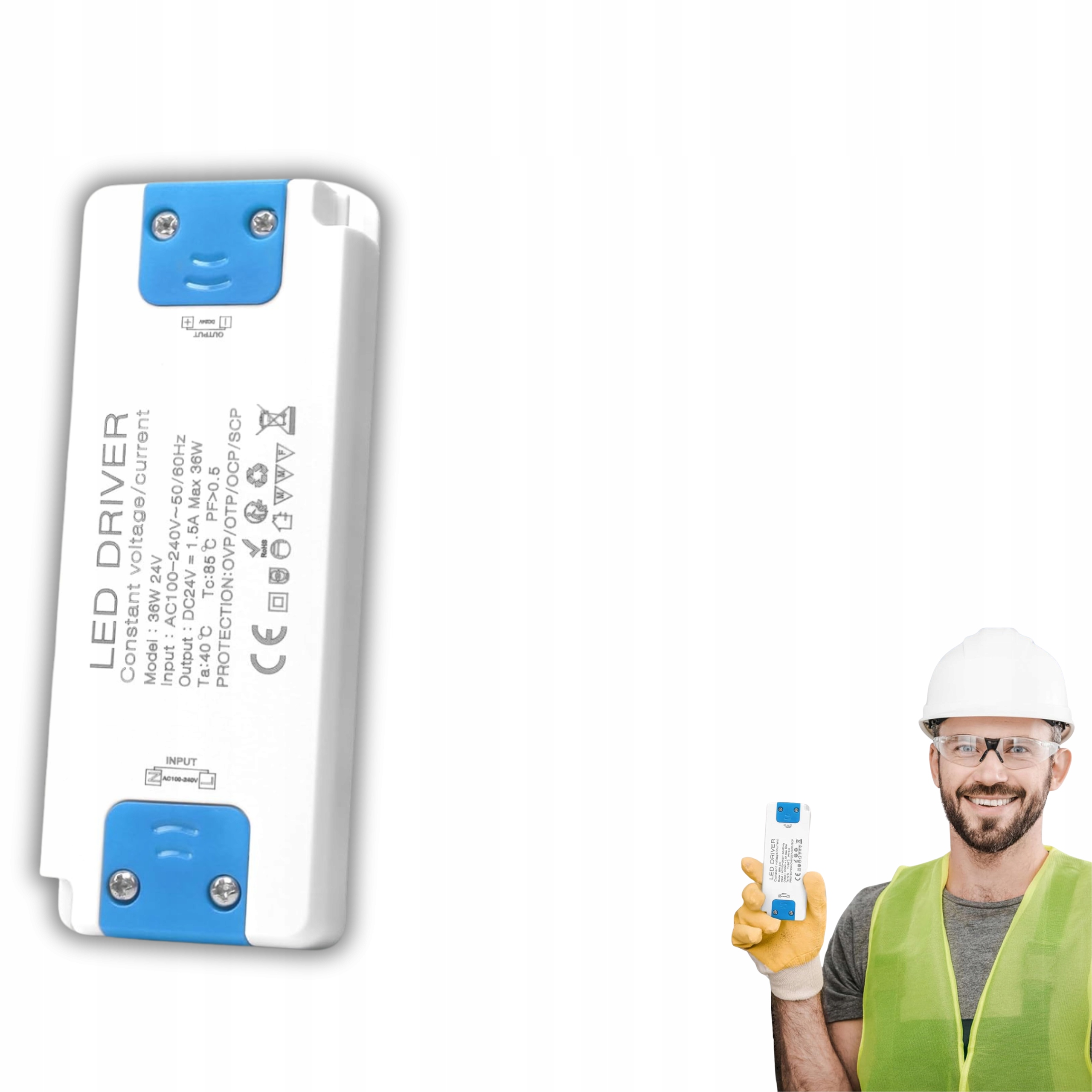Led Transformator Zasilacz Led 24V 36W Sterownik Napięcia Stałego Ac/dc