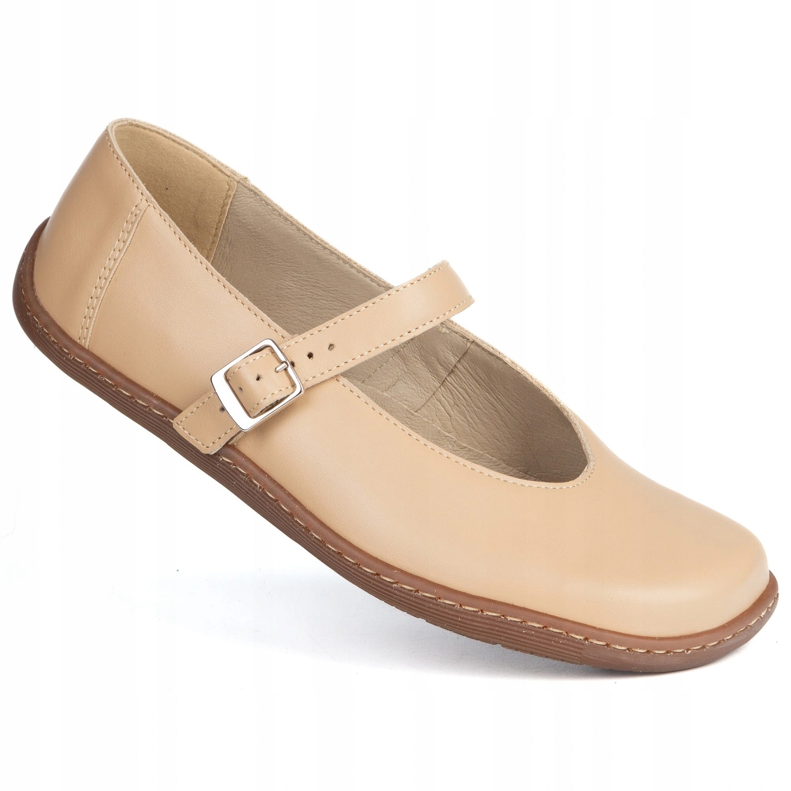 Dámské barefoot baleríny Olivier Amelia kožené camel 38