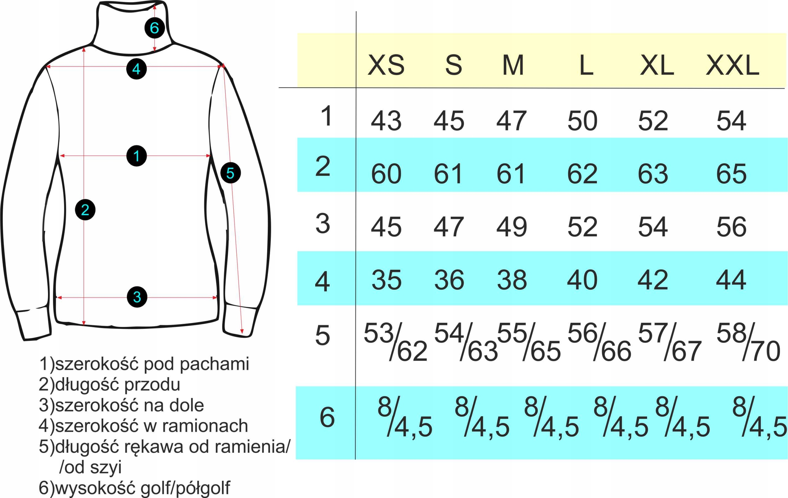 Golf damski ChLOE elastyczny bawełna + elastan błękitny XL Odcień błękitny