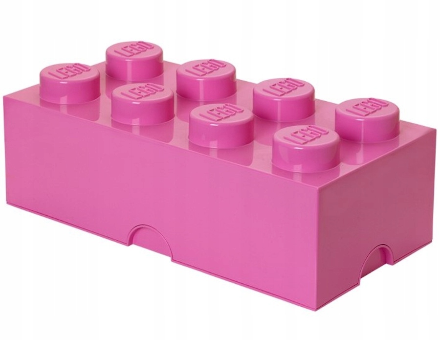Lego Kontejner Klocek 8 Krabička Velký Brick 50 CM Třídič Růžový Pink