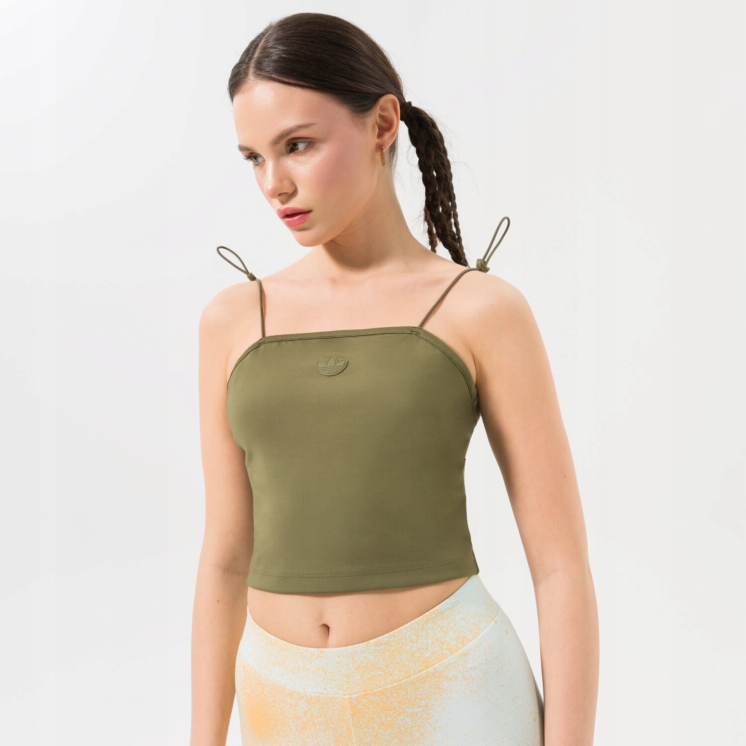 T-SHIRT SPORTOWY CROP TOP ADIDAS M/L