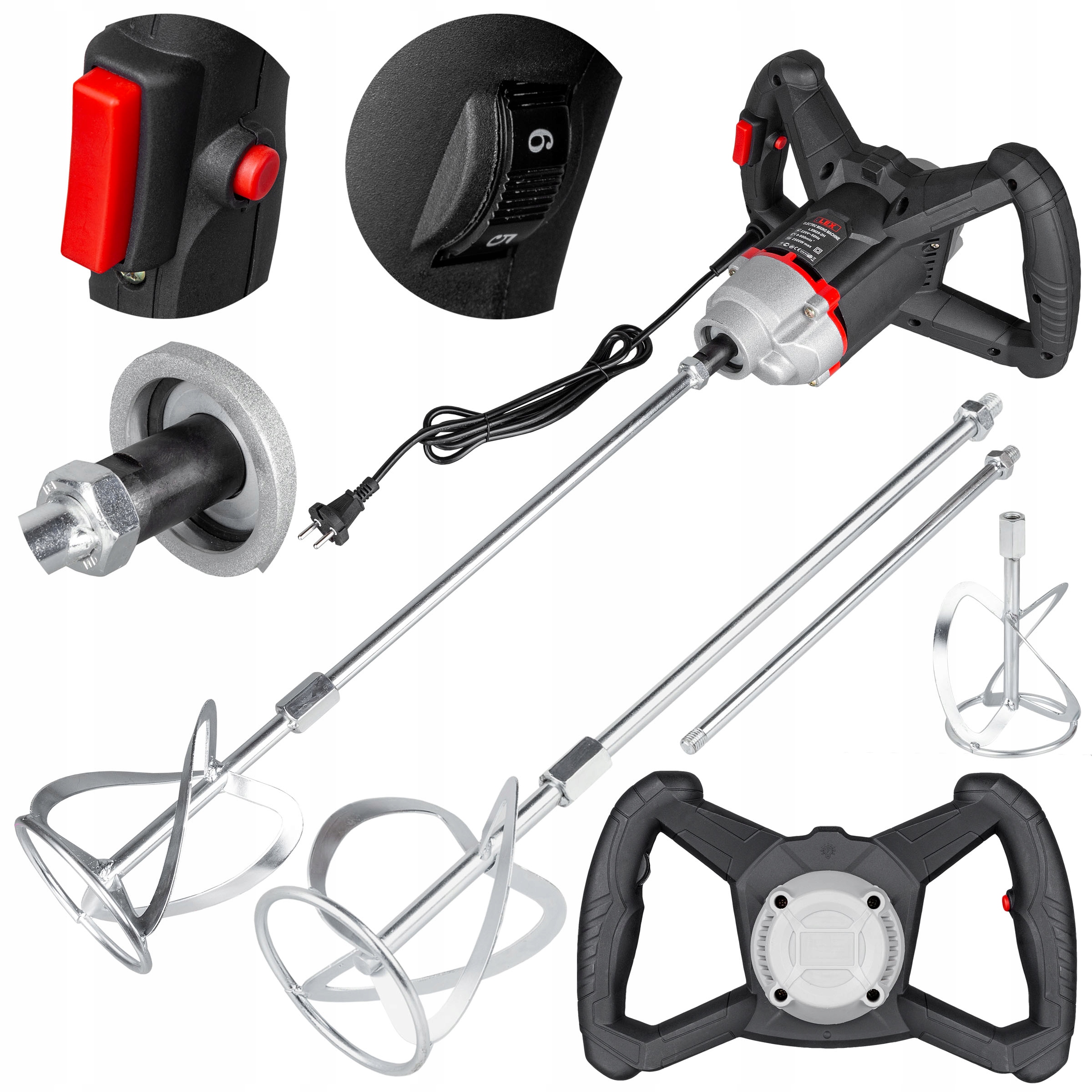 Mieszadło Elektryczne Do Zapraw Kleju Betonu Farby Tynku Gipsu 2xMIESZALNIK