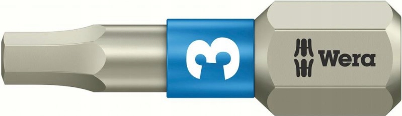 

Wera 071073 Bit Grot Nierdzewny Końcówka Hex 3mm
