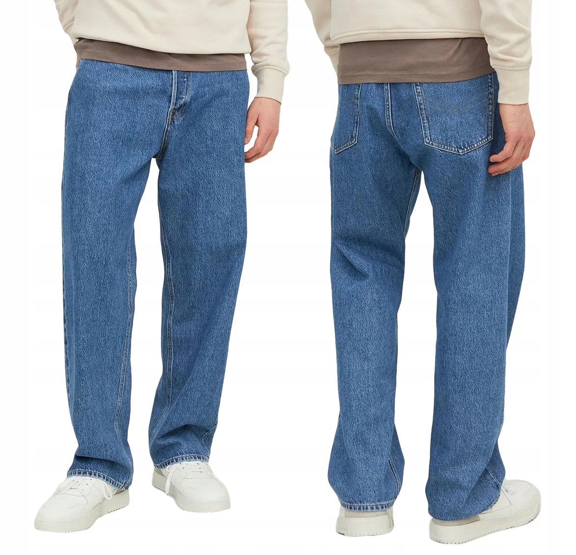 Spodnie Jeans Męskie Niebieskie Texsasy Dżinsy Proste Duże Rozmiary 1712 52