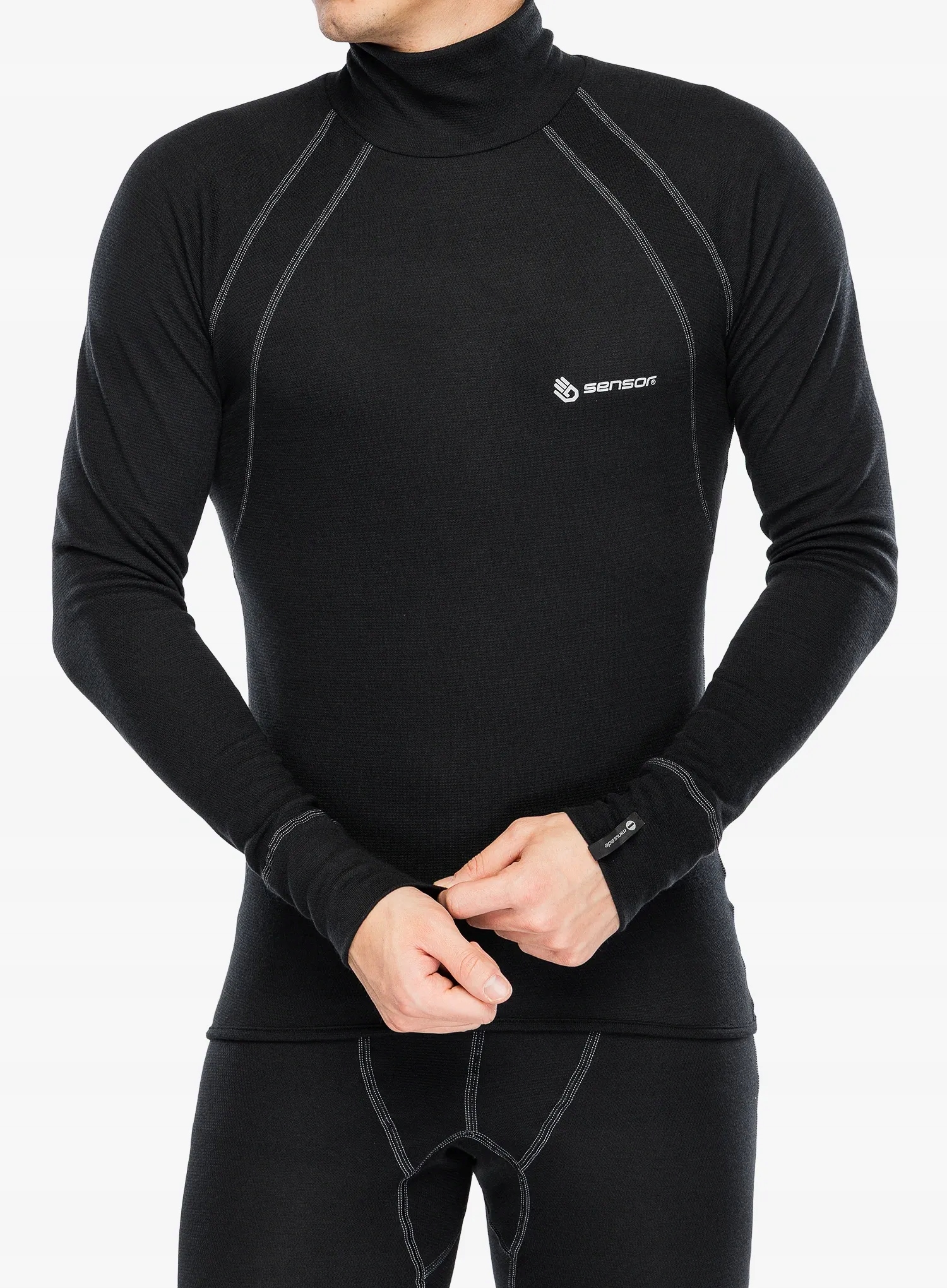 Termo Mikina Sensor Double Face Rollneck Tee Ls černá L