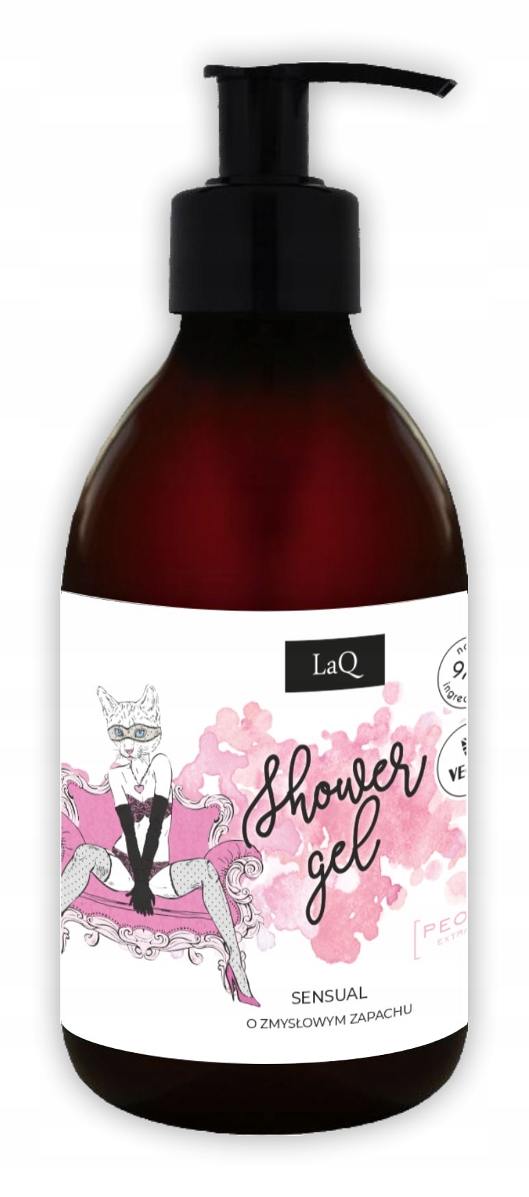 LAQ ŻEL POD PRYSZNIC SENSUAL KOCICA PIWONIA 500 ml