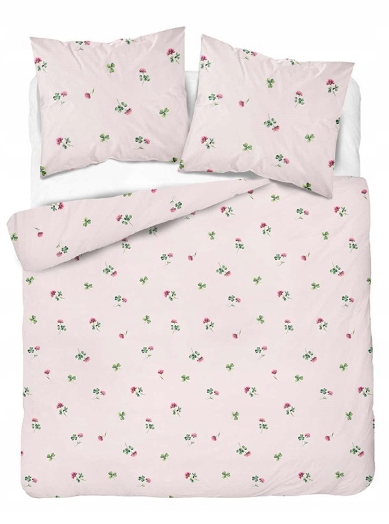 Pościel satynowa 160x200 5803a różowa kwiaty