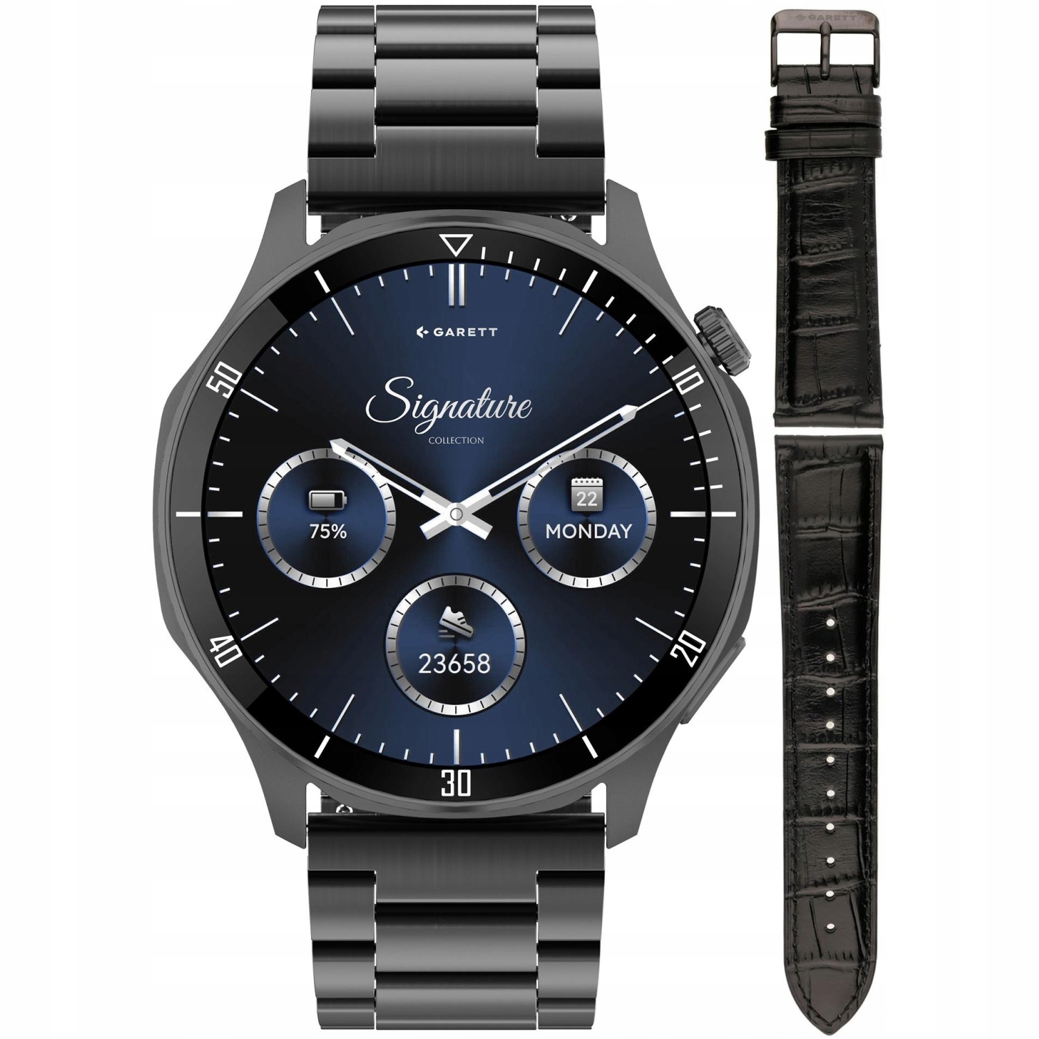 Chytré Hodinky Pánský Garett 5904238485149 černý s náramkem