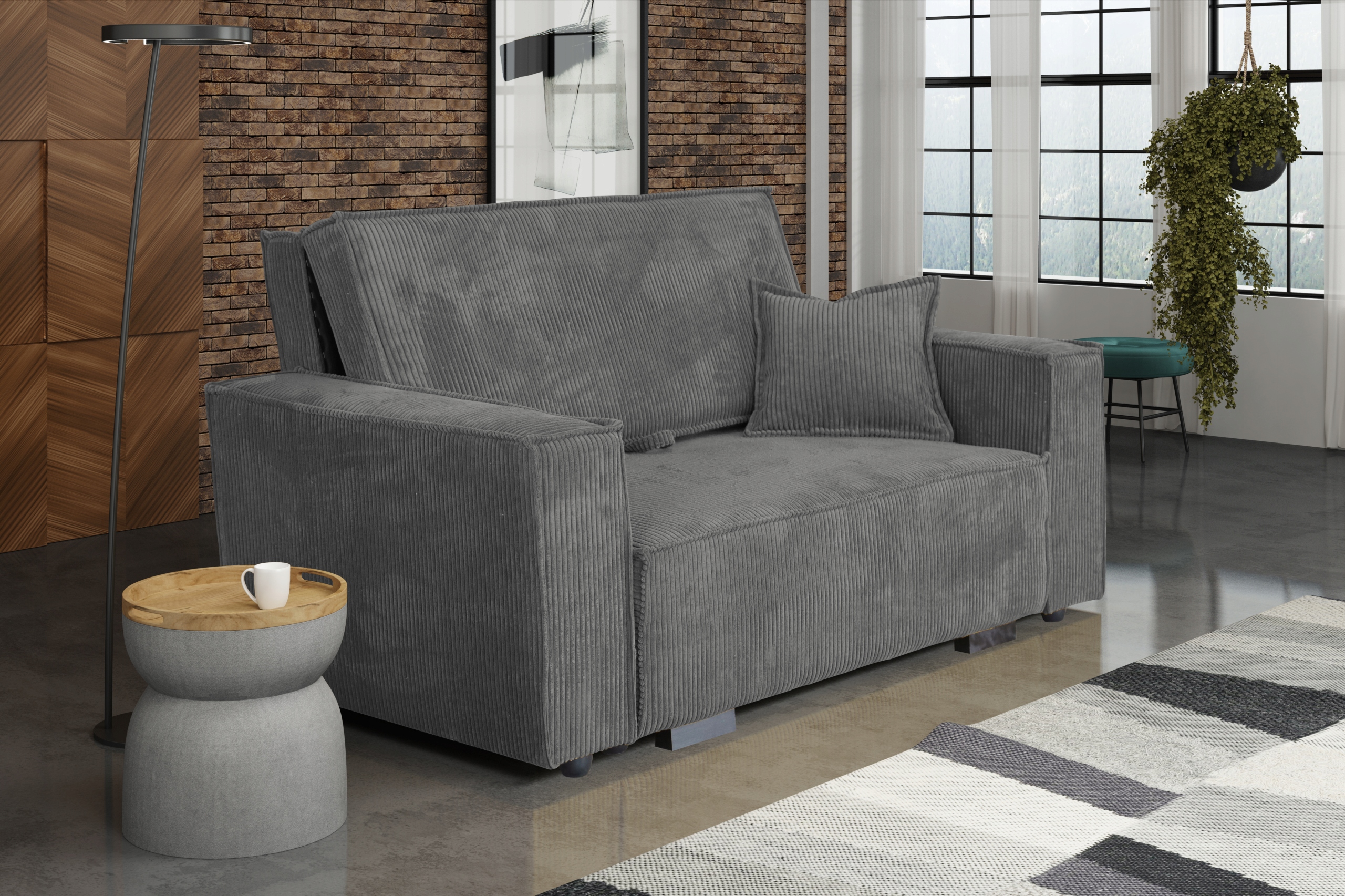 dwuosobowa sofa VIVA II STAR kanapa w sztruksie Szerokość produktu 133 cm