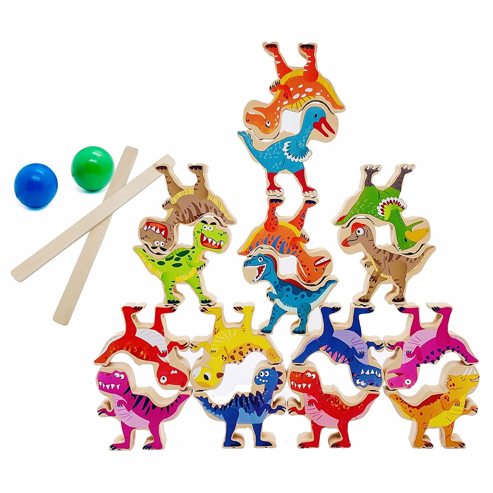 

Puzzle 3D Dinozaury Budowanie Wieży Równowaga 3+