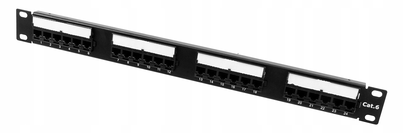 Patch panel 24-port UTP6 1U 19" złącza krone Lsa
