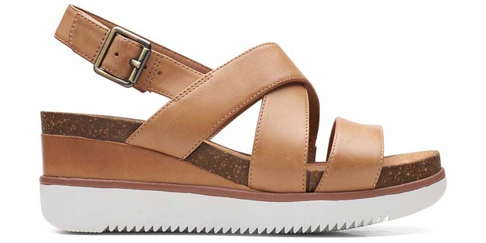 

Clarks Sandały damskie skóra beż Lizby Cross 41,5