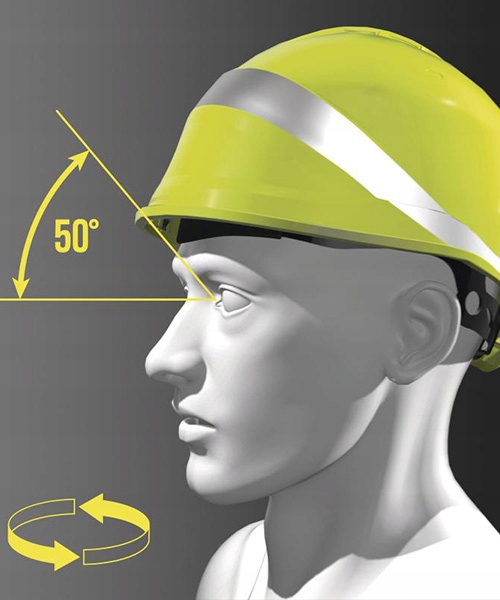Hełm ochronny DIAMOND V Baseball DIAMIOND V ŻÓŁTY Przeznaczenie dla budowlańców