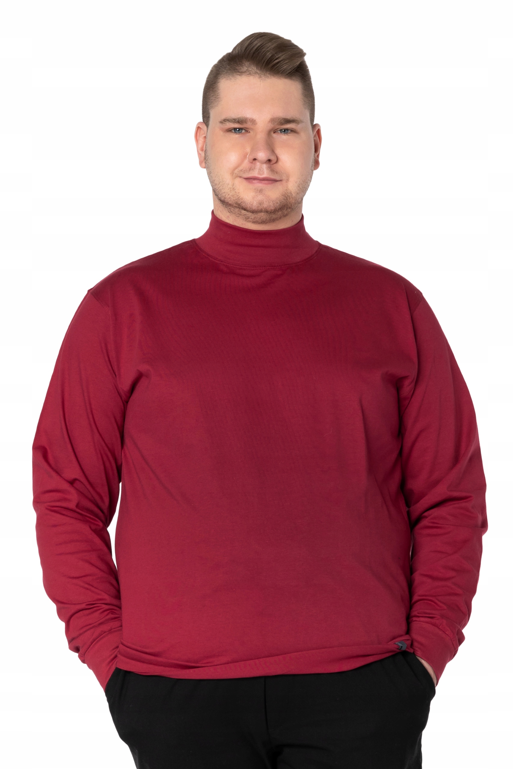 

Duży Półgolf męski sweter golf Adam XXL burgund
