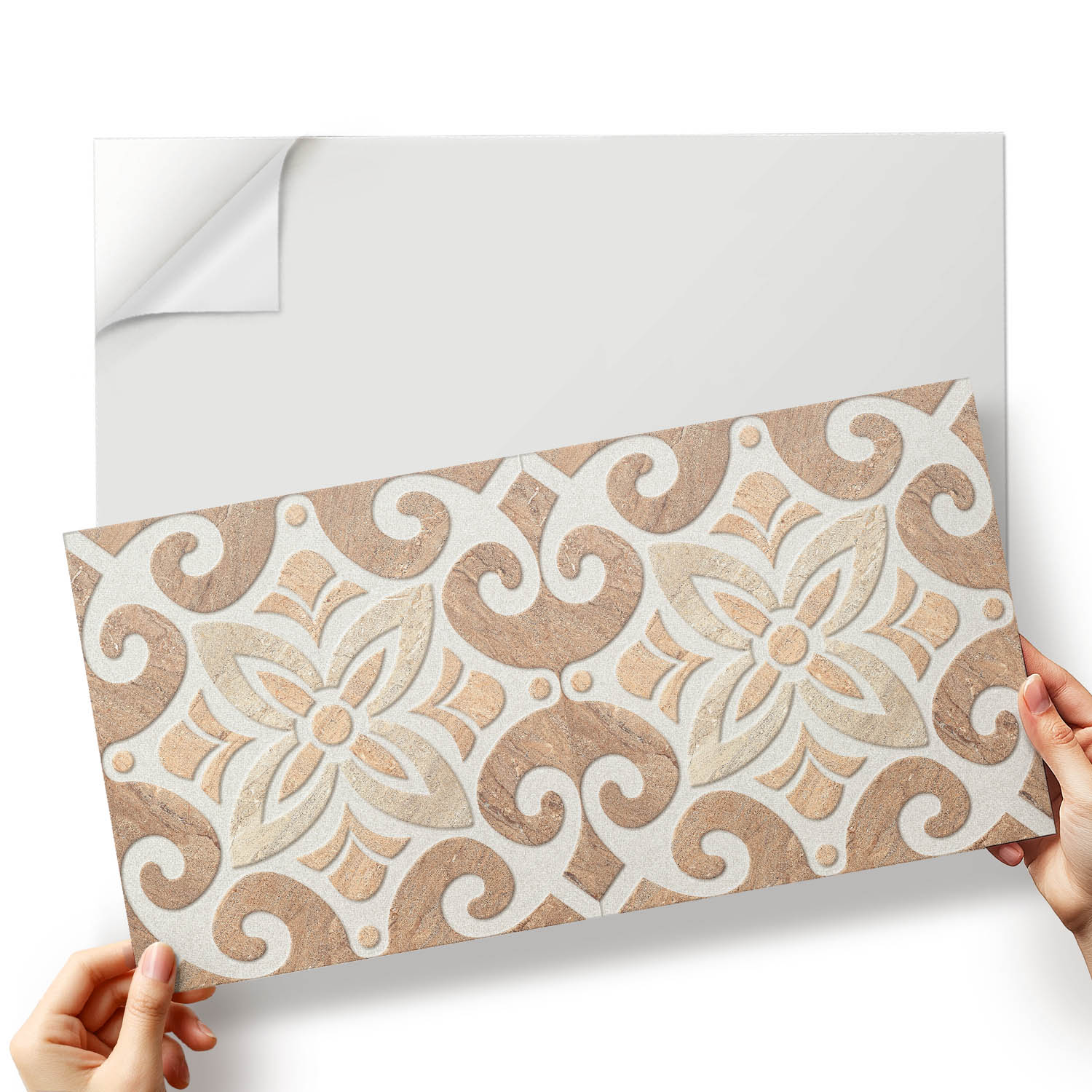 Nástěnné Pvc dlaždice Ornamentální vzor květin v klasickém stylu 10x40x20
