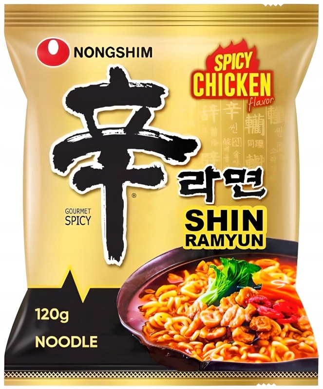 Levně 8 x Polévka Shin Ramyun Spicy Chicken, velmi ostrá 120 g Nongshim