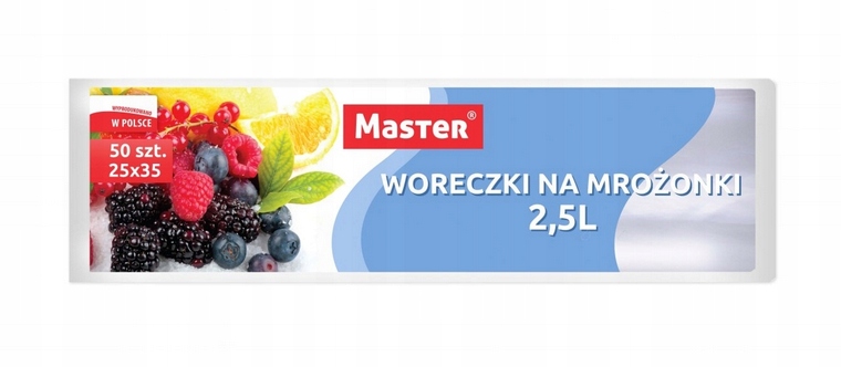 

Woreczki na mrożonki, do zamrażarek 25x35 50szt