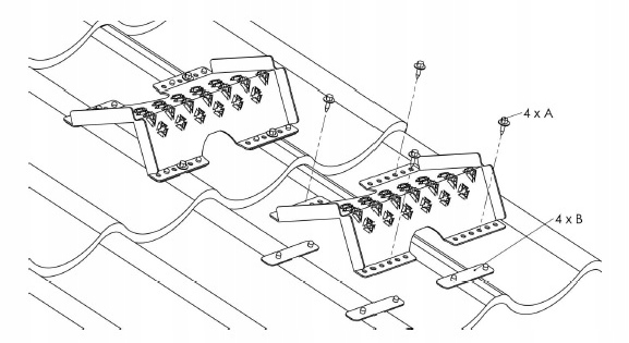 Stopień kominiarski do blachodachówek blach czarny Kod producenta 7340001915655
