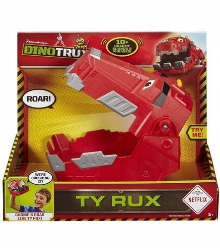 INTERAKTYWNA SZCZĘKA NA NADGARSTEK TY RUX DINOTRUX DINOSAUR DŹWIĘKI Marka Mattel