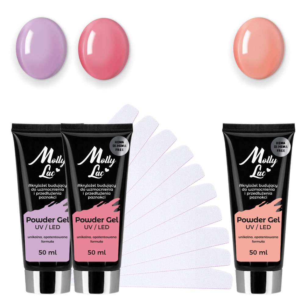 

2+1 Zestaw Akrylożel Acrylgel Polygel 3 x 50 ml