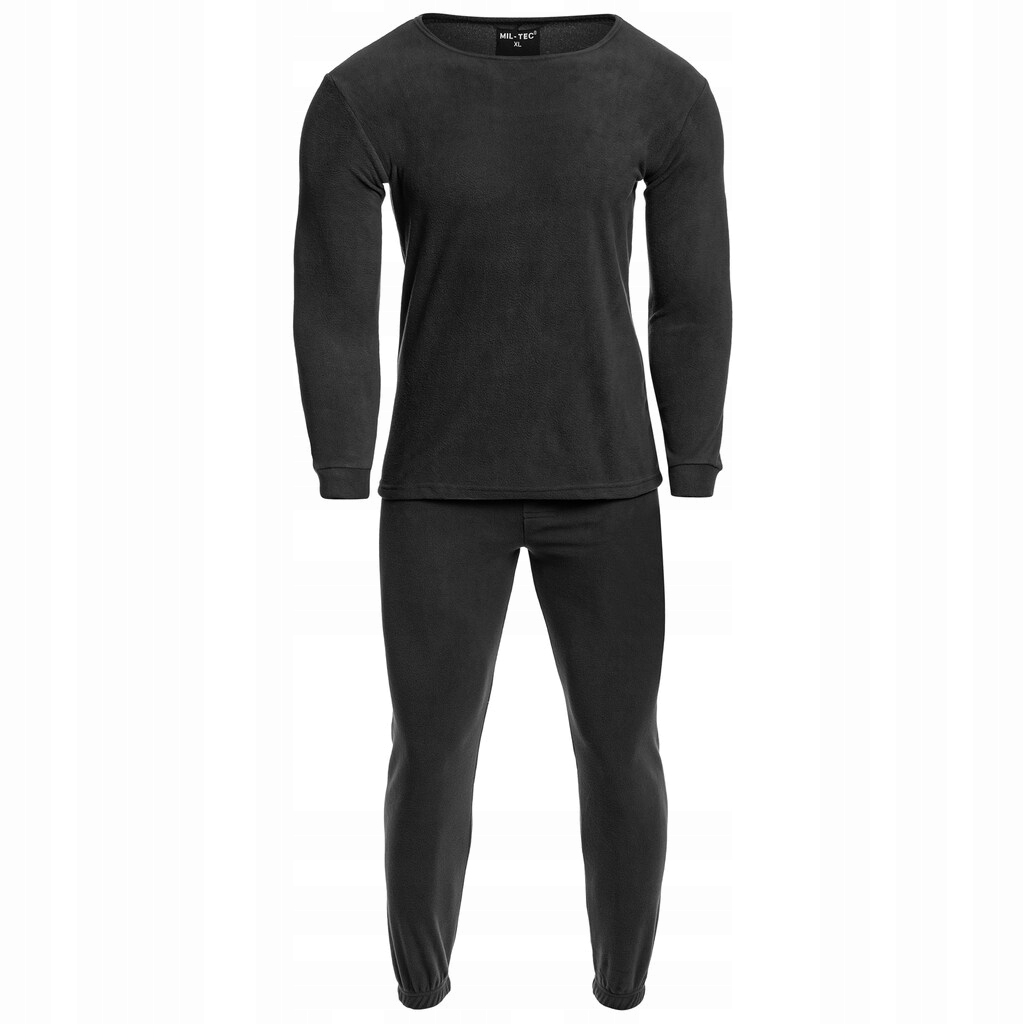 Termoaktivní fleecové spodní prádlo a kalhoty Mil-Tec černé, velikost M