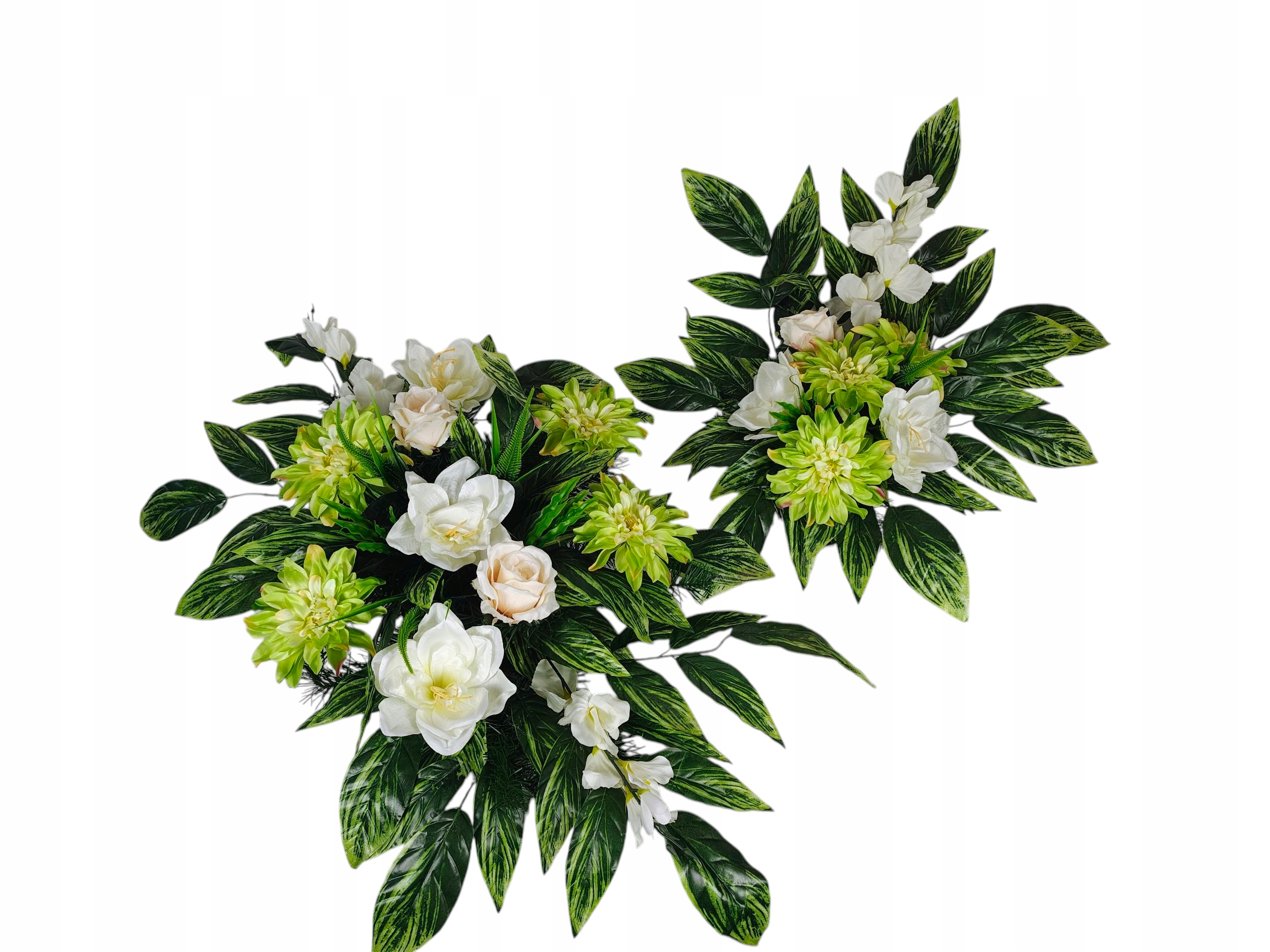 Sada Dekorace hrobu kompozice kyticí pro hřbitovní pomník