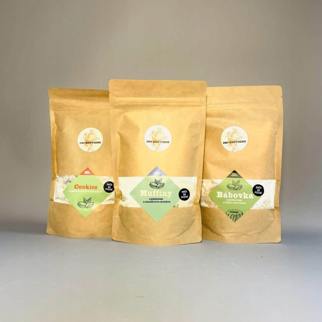 Levně Luxusní pistáciové trio bábovka, muffiny, cookies směsi na pečení