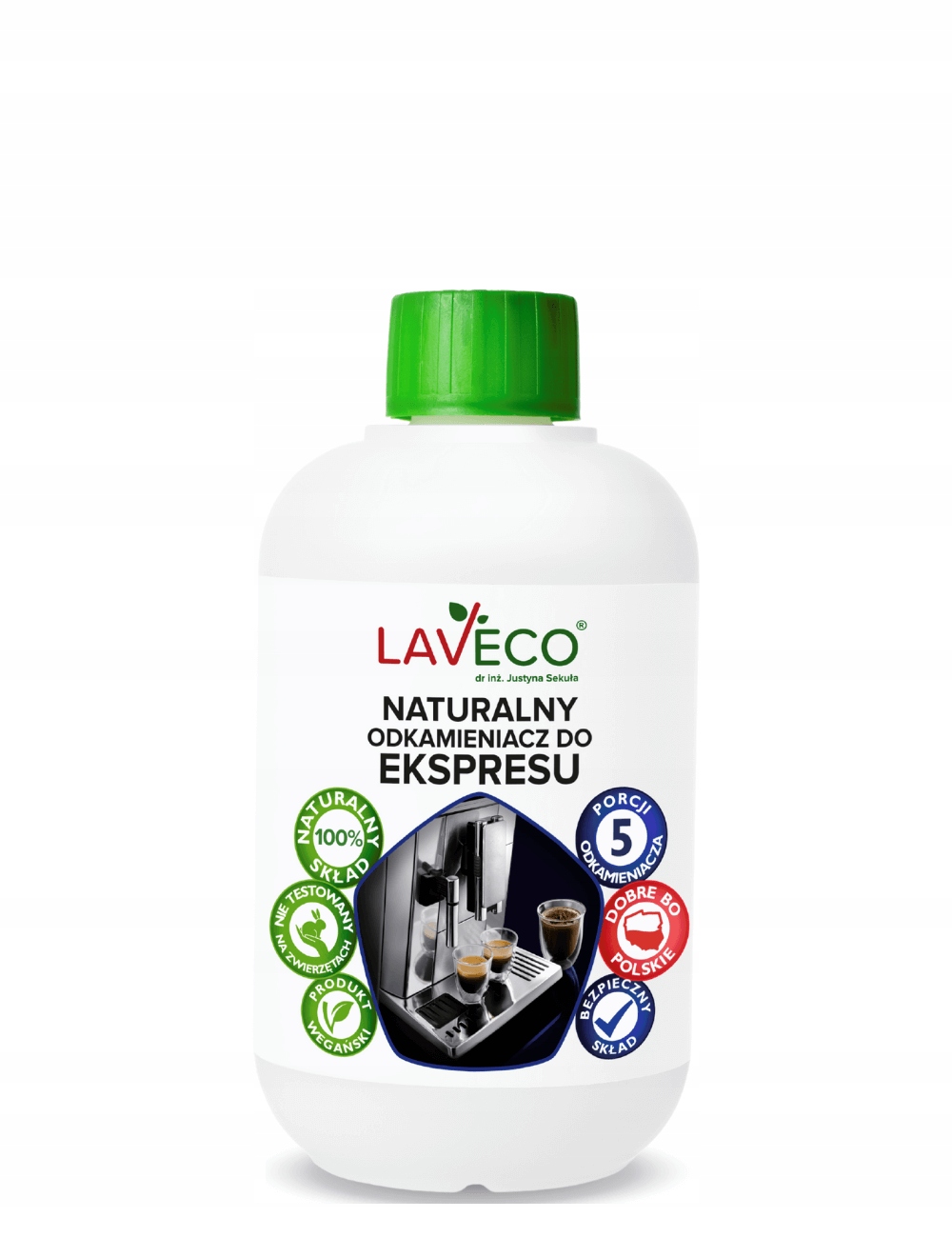 LAVECO NATURALNY ODKAMIENIACZ DO EKSPRESU 500 ml Postać płyn