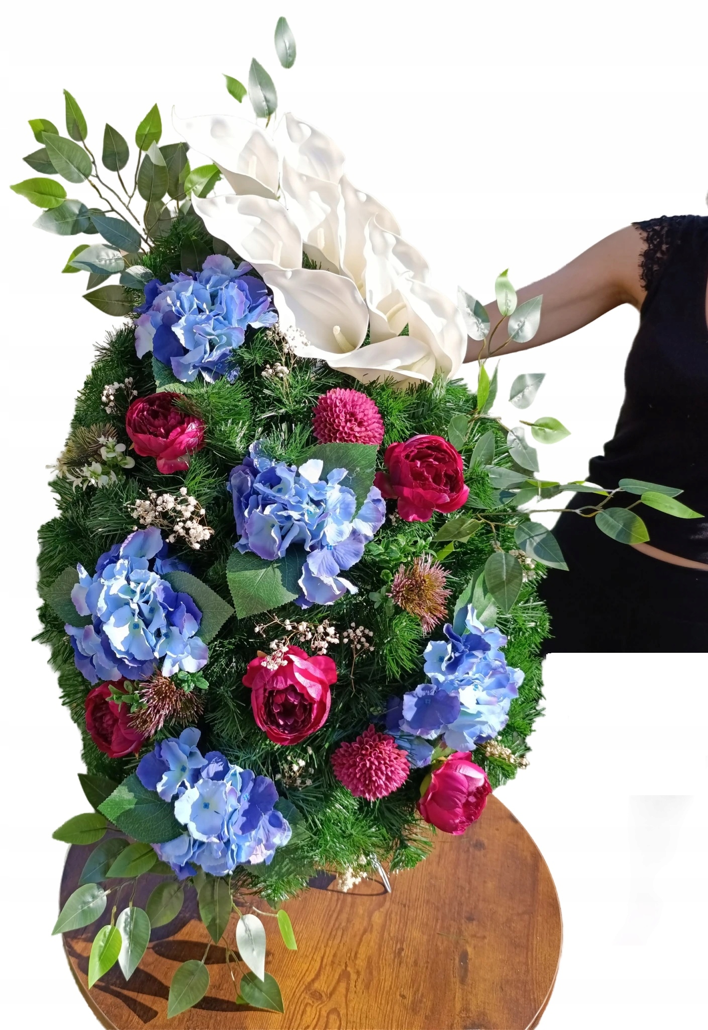 Svazek Dekorace Kompozice Na Hrob Hřbitov Umělé Květy Šerpa 120 CM