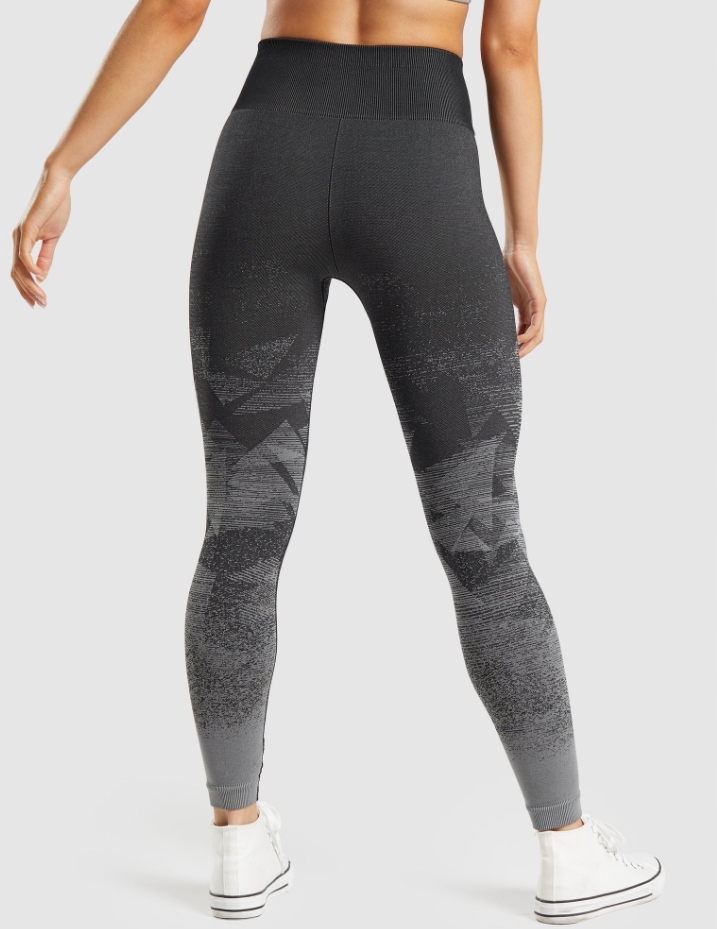 GYMSHARK LEGGINSY DAMSKIE CZARNE OMBRE DŁUGIE XS 1A1E2_F* Płeć kobieta