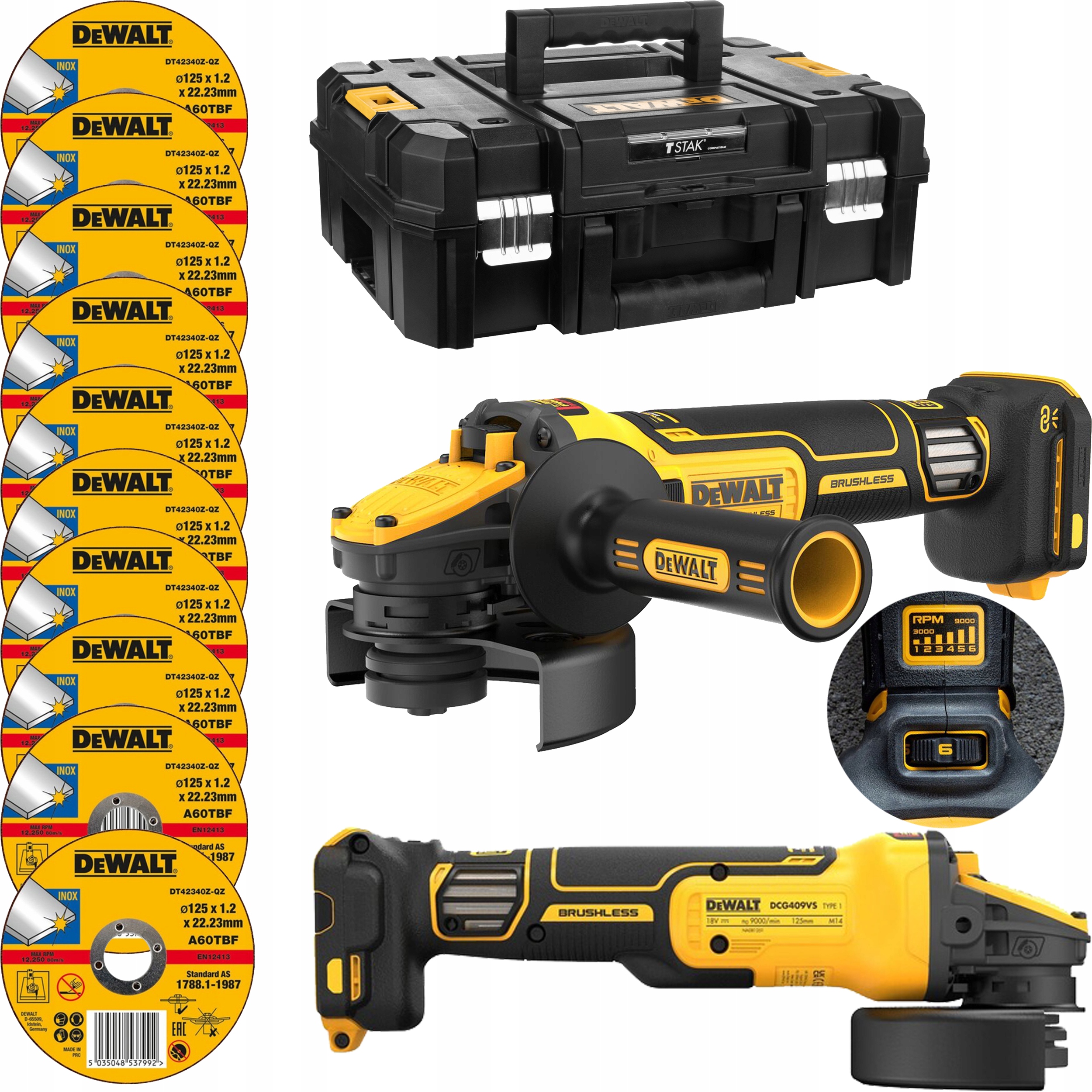 

Dewalt Szlifierka Kątowa Obr 125MM DCG409VSNT Tar